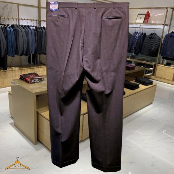 Stafford Washable Wool Suit - 50R/44, Gray w/Blue Pinstripes, NWT - Picture 11 of 14